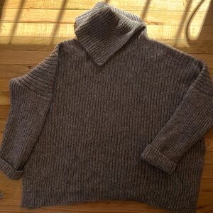 Lauren Manoogian Rib Split Turtleneck Sweater